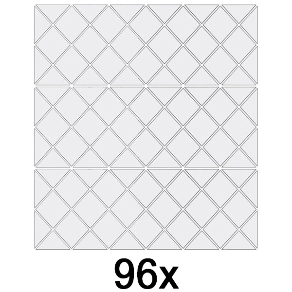 3x Spoguļu sienas uzlīmes (32 gab.) | WALLGEM