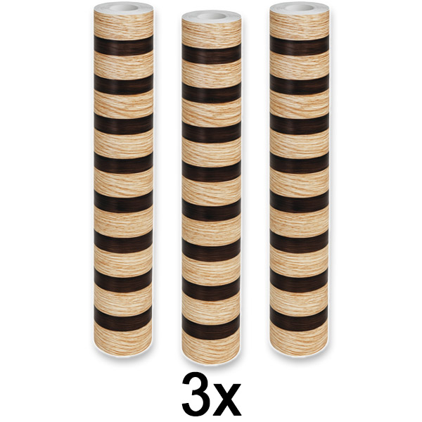 3x Elegants sienas uzlīme ar koka efektu | LINEWALL
